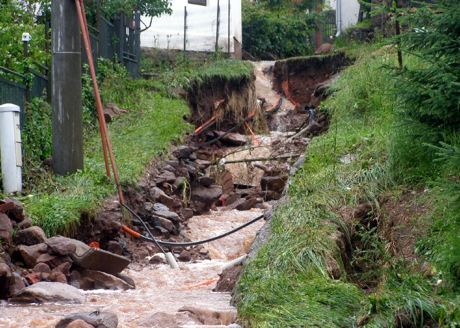 Povodeň ve Velkých Svatoňovicích dne 2. 7. 2009