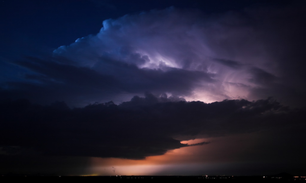 Večerní supercela na Litoměřicku 21. 8. 2012