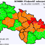 Aktualizace předpovědi nebezpečných jevů na 31.8.2010