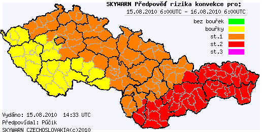 Aktualizace předpovědi na 15.8.2010