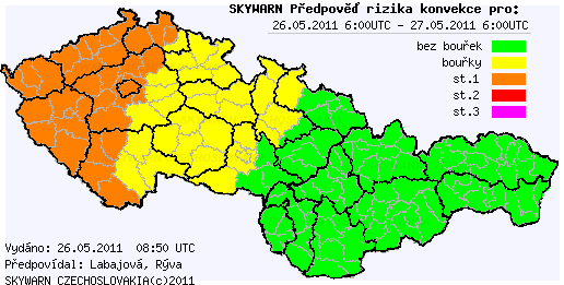 Aktualizace předpovědi na 26.5.2011