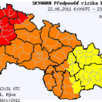 Předběžná předpověď konvektivních bouří na 22.6.2011