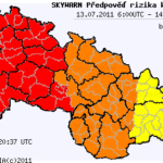 Předběžná předpověď konvektivních bouří na 13.7.2011