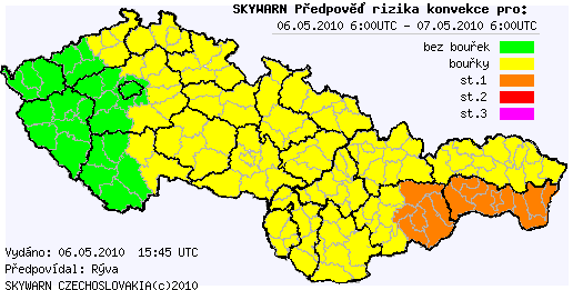 Aktualizace předpovědi na 6.5.2010